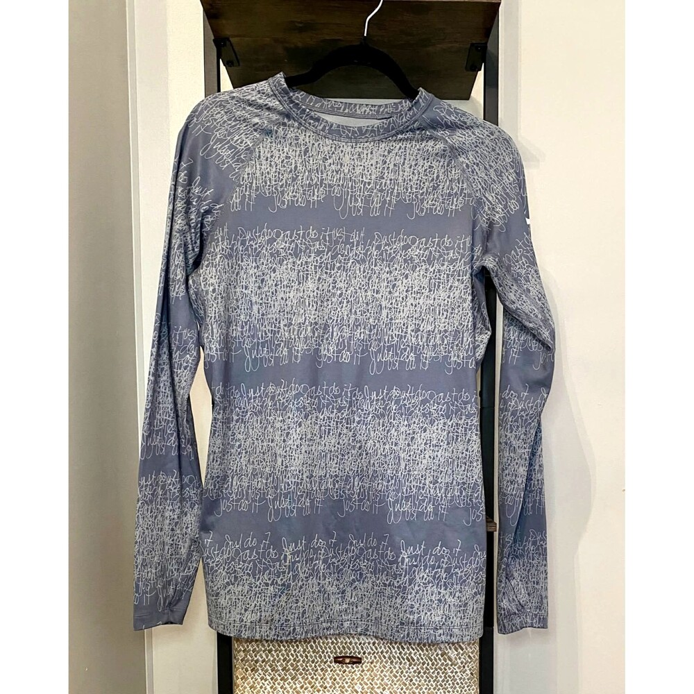 Nike Therma-Fit Long Sleeve Top Women’s Large Gray Athletic Training Shirt